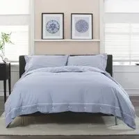Southport King Size Duvet Set - Blue, Cotton