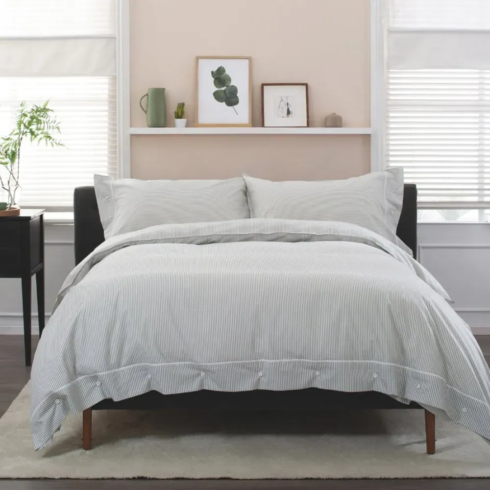 Southport Single Duvet Set - Green, Cotton image