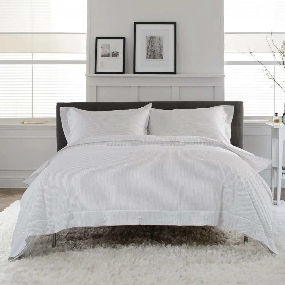 Southport Single Duvet Set - Grey, Cotton