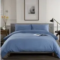 St Quentin King Size Duvet Cover Set - Blue, Cotton