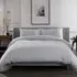 St Quentin King Size Duvet Cover Set - Grey, Cotton