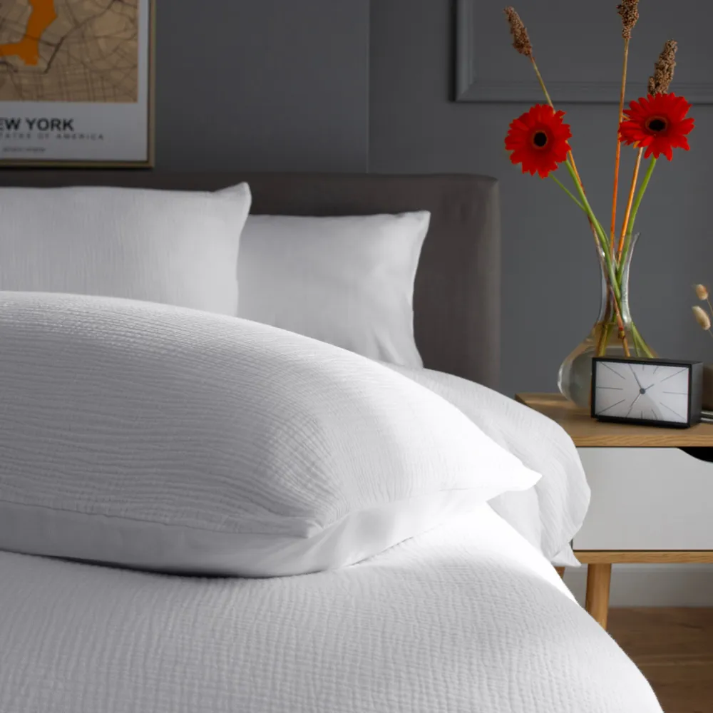 St Quentin Single Duvet Cover Set - Cream, Cotton