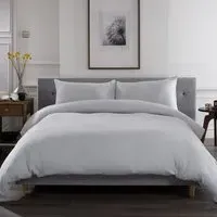 St Quentin Super King Size Duvet Cover Set - Grey, Cotton