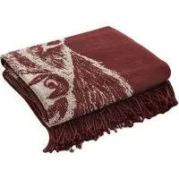 Stag Acrylic Throw - Mulberry