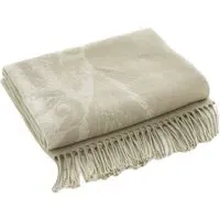 Stag Acrylic Throw - Oatmeal