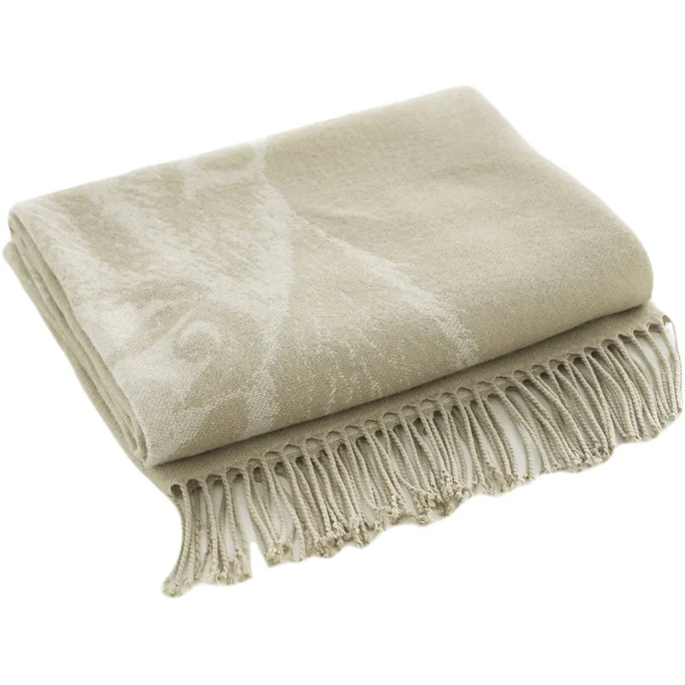 Stag Acrylic Throw - Oatmeal