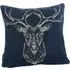 Stag Square Cushion - Navy, Acrylic