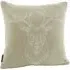 Stag Square Cushion - Oatmeal, Acrylic