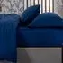 Super King Size Fitted Bed Sheet - Blue, Cotton