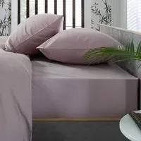 Super King Size Fitted Bed Sheet - Pink, Cotton