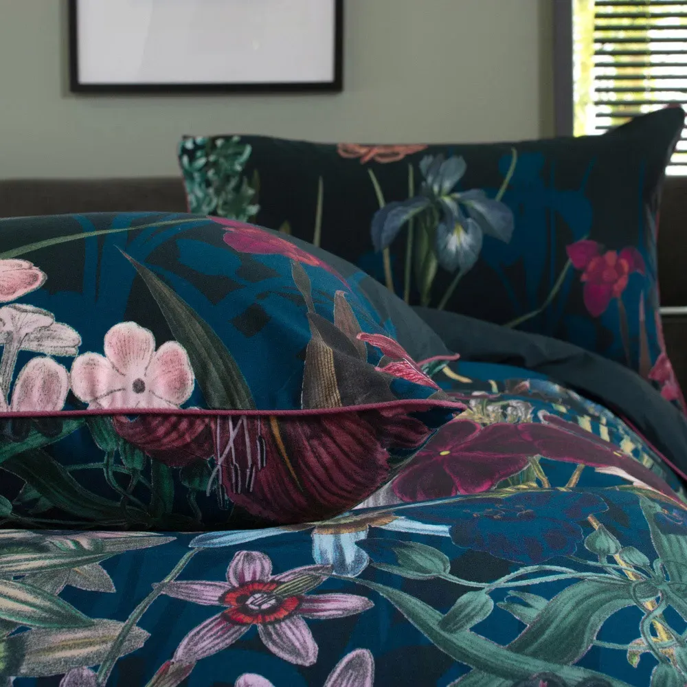 Tivoli Super King Size Duvet Set - Blue, Cotton