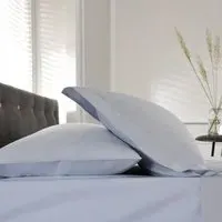 TLC Oxford 200TC Pillowcase Single Pack - Blue, Cotton