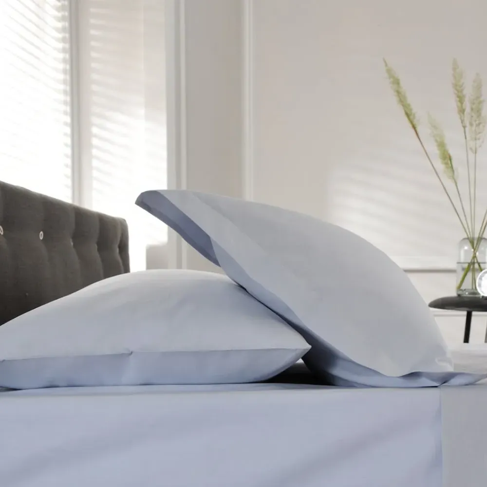 TLC Oxford 200TC Pillowcase Single Pack - Blue, Cotton