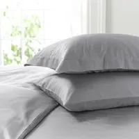 TLC Oxford 400TC Pillowcase Single Pack - Silver, Cotton