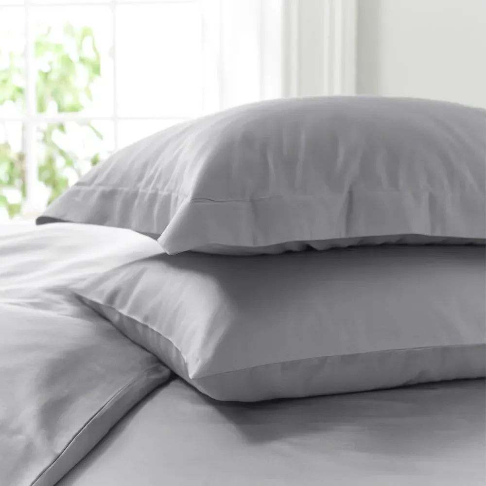 TLC Oxford 800TC Pillowcase Single Pack - Platinum, Cotton