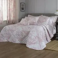 Toile Double Bedspread - Pink