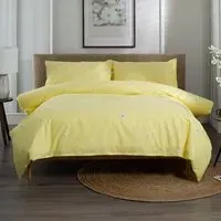 Tufted Daisy Super King Duvet Set - Yellow, Cotton