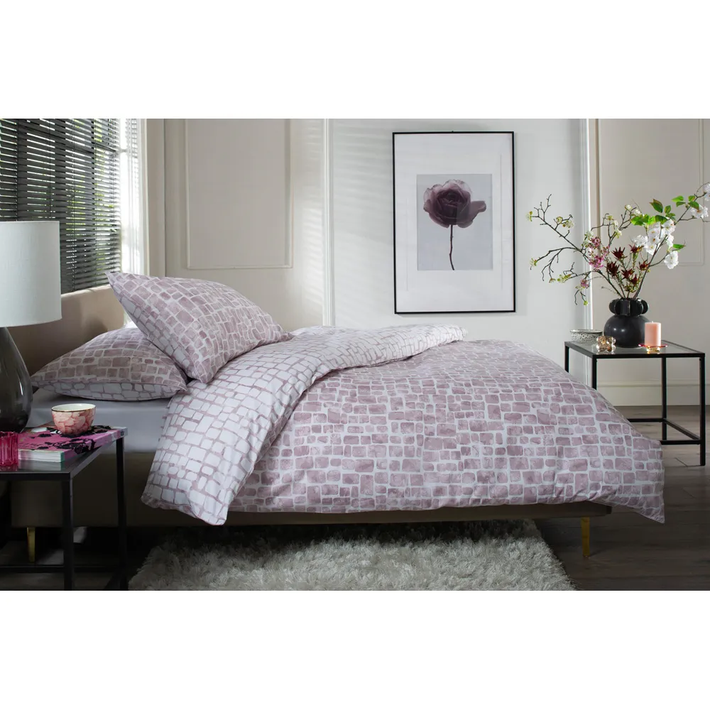 Tulle Double Reversible Duvet Set - Pink, Cotton