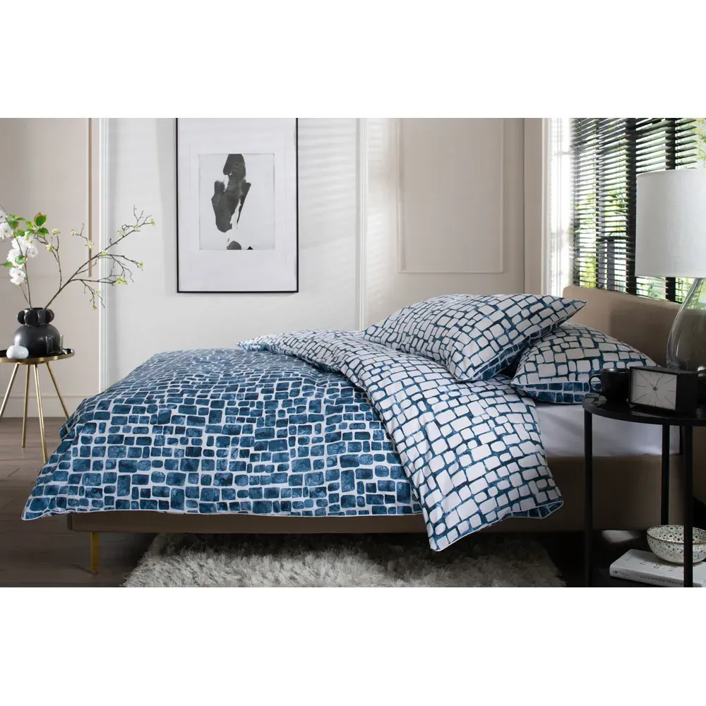 Tulle Double Reversible Duvet Set - White, Cotton