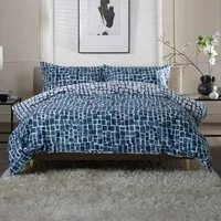 Tulle Double Reversible Duvet Set - White, Cotton