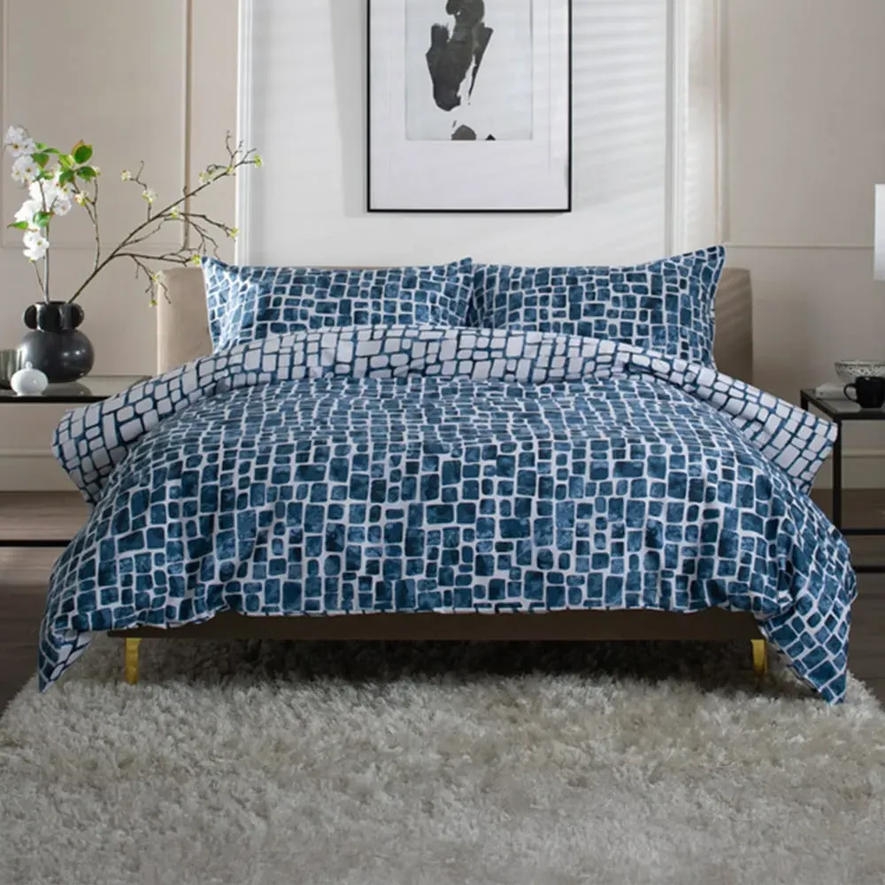 Tulle Double Reversible Duvet Set - White, Cotton