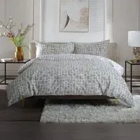 Tulle King Size Reversible Duvet Set - Natural, Cotton