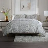 Tulle Single Reversible Duvet Set - Natural, Cotton