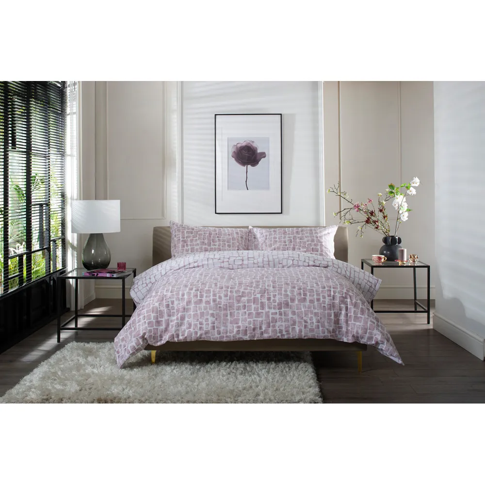 Tulle Single Reversible Duvet Set - Pink, Cotton