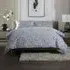 Tulle Super King Size Reversible Duvet Set - Grey, Cotton