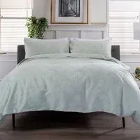 Versailles Double Duck Egg Jacquard Duvet Set - Blue