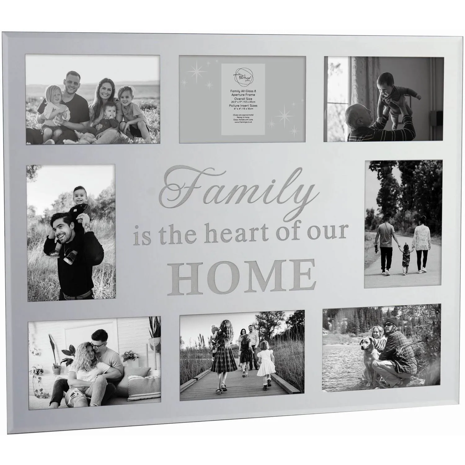 8 Aperture Photo Frame - Clear Glass image