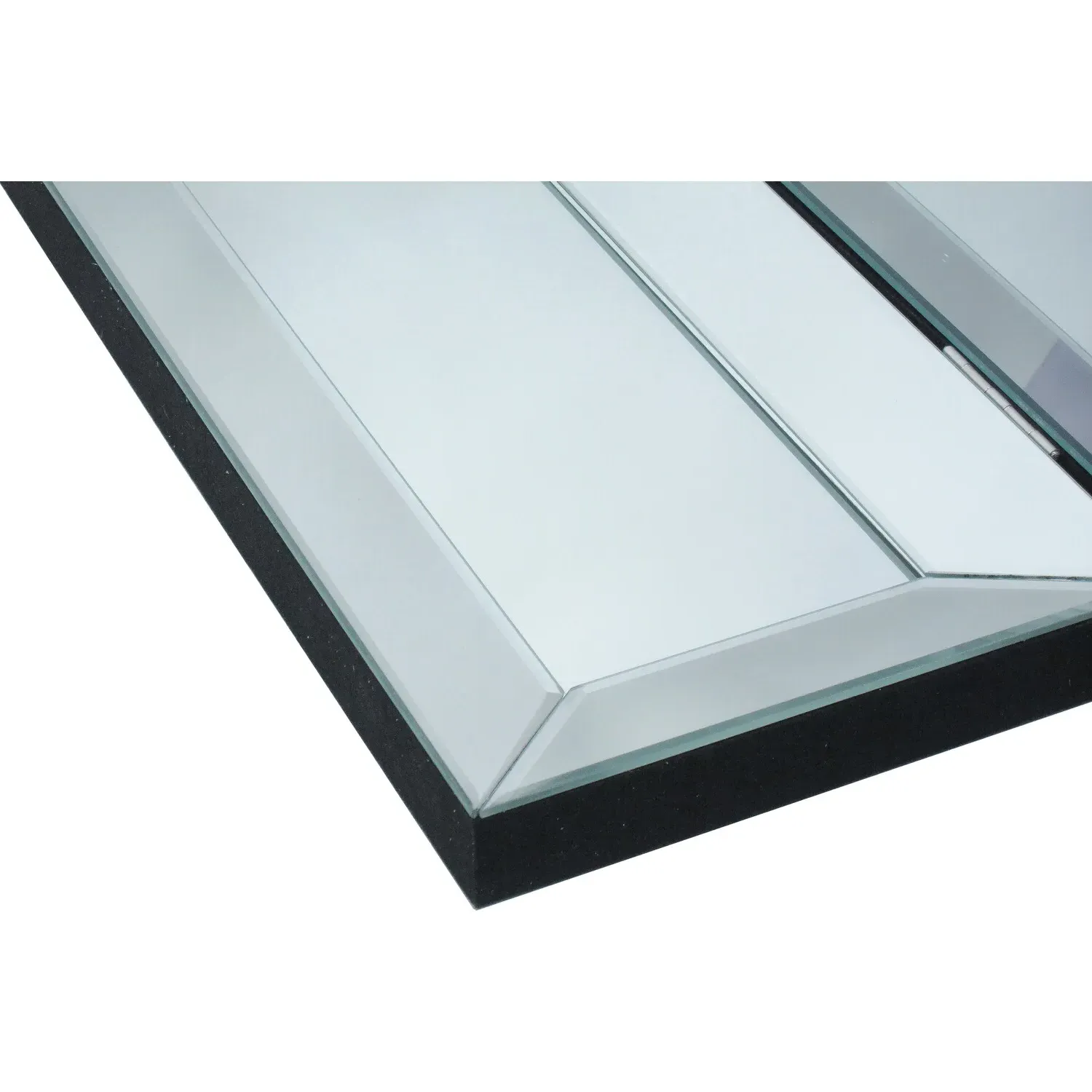 All Glass Trifold Dressing Table Mirror - Silver