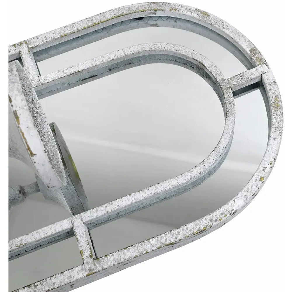 Arched Mirrored Candle Holder - Grey