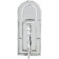 Arched Mirrored Candle Holder - Grey