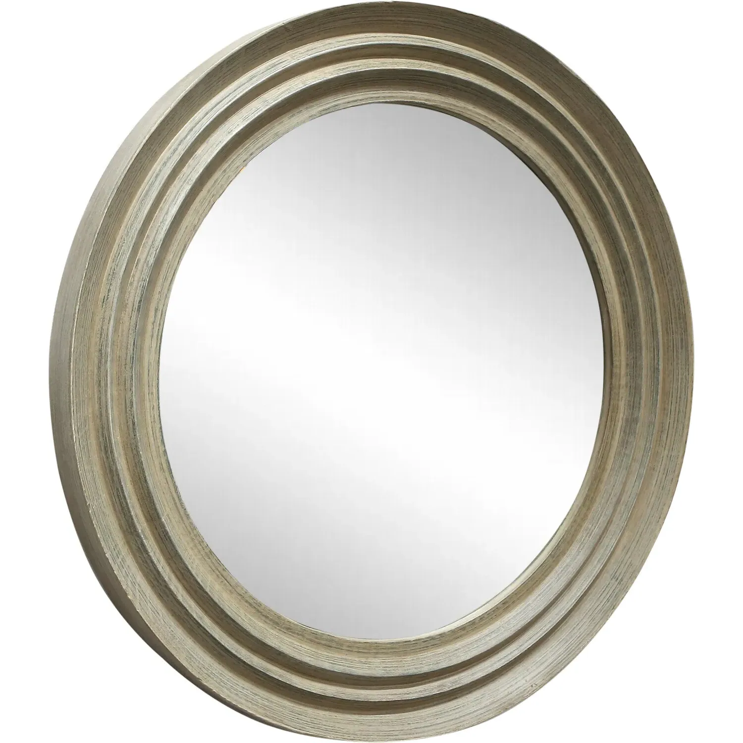 Ashby Round Ridged Mirror - Natural