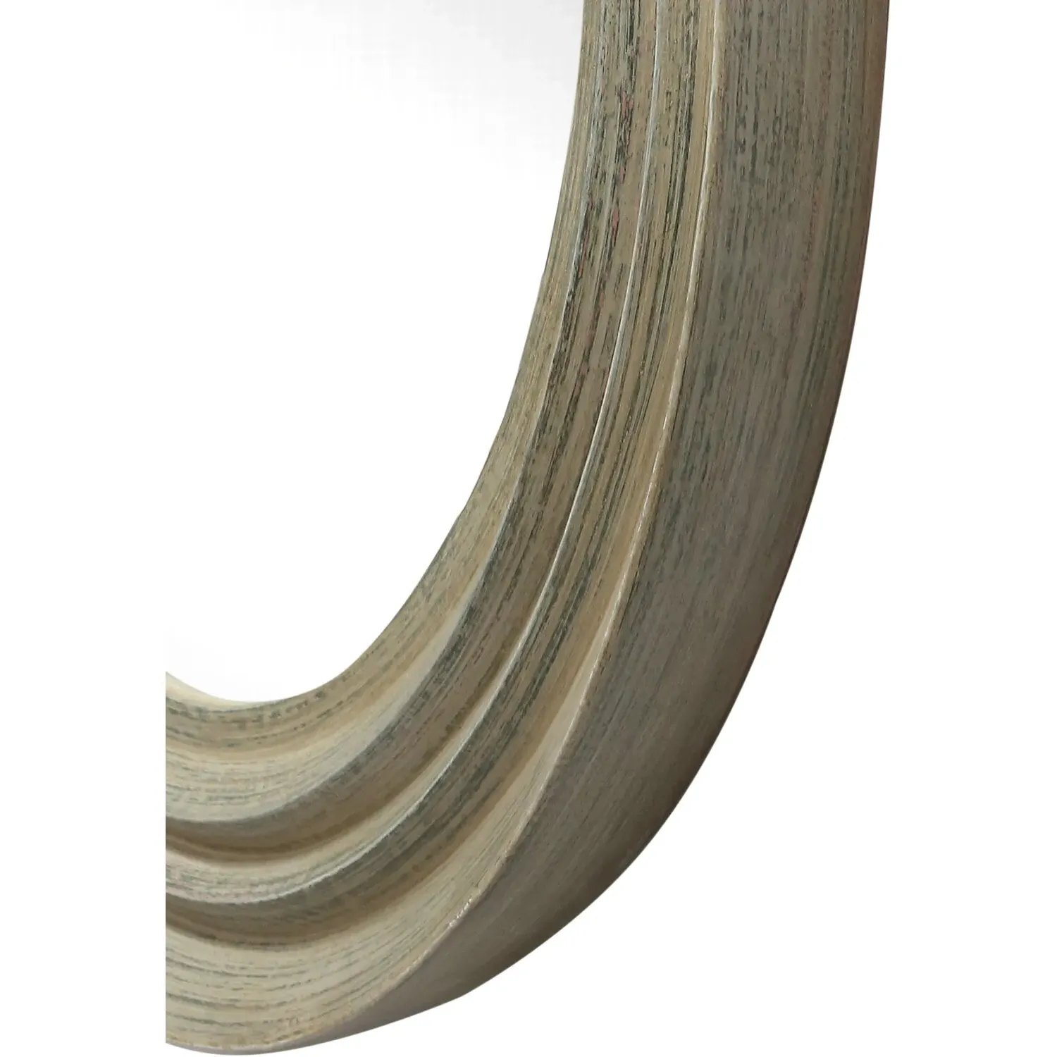 Ashby Round Ridged Mirror - Natural