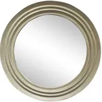 Ashby Round Ridged Mirror - Natural