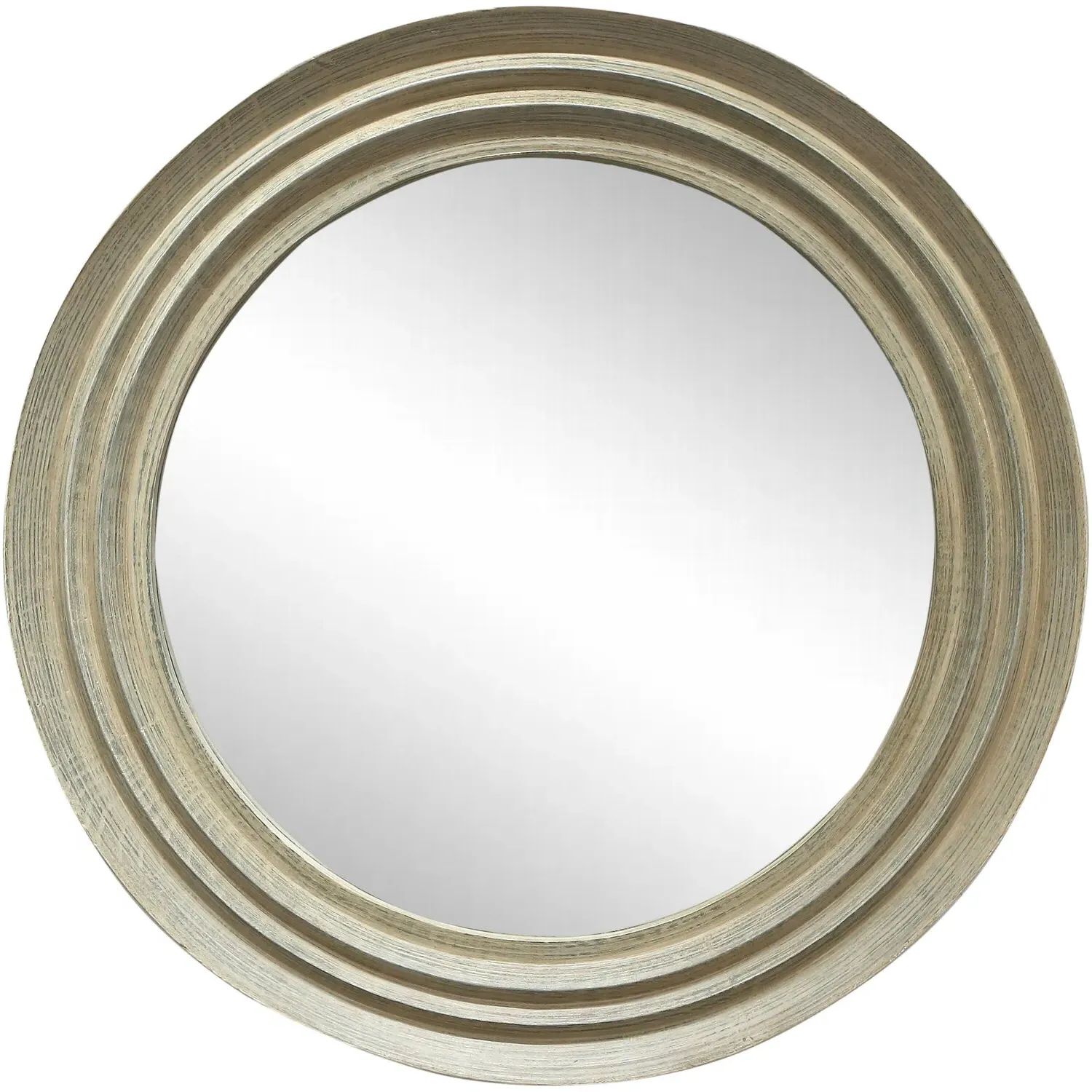 Ashby Round Ridged Mirror - Natural