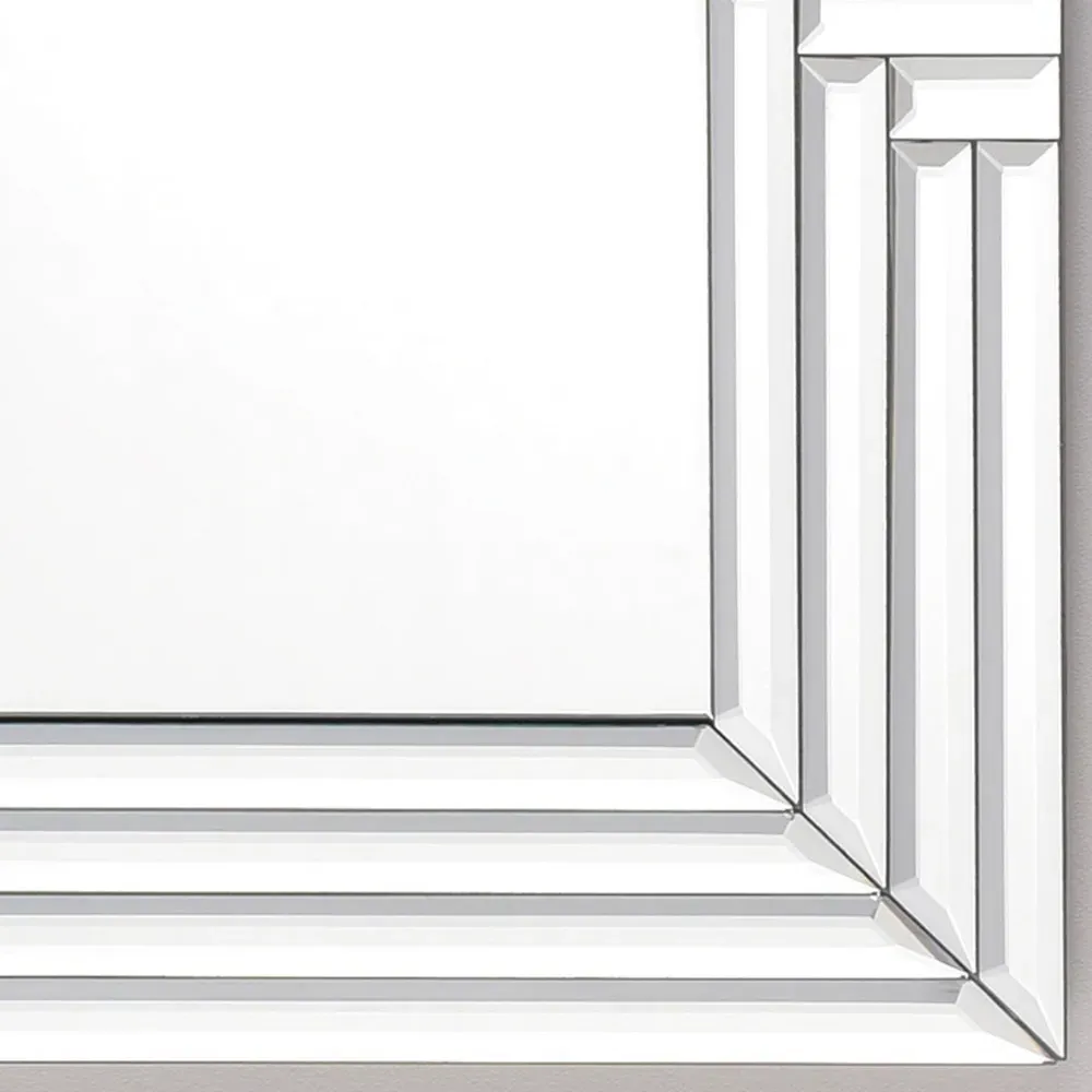 Bevelled 4 Step Glass Mirror - Silver