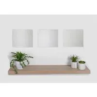 Bevelled Wall Mirror Set of 3 - Square
