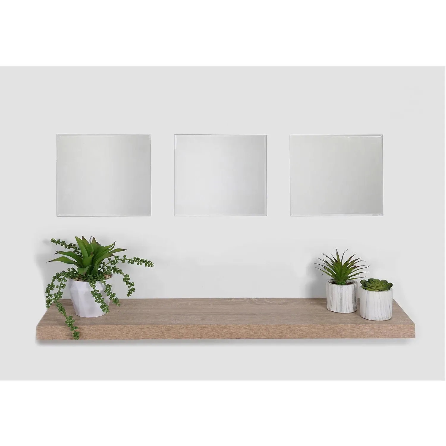 Bevelled Wall Mirror Set of 3 - Square image