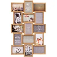 Canterbury 15 Aperture Photo Frame 6x4 inch - Brown, Wood