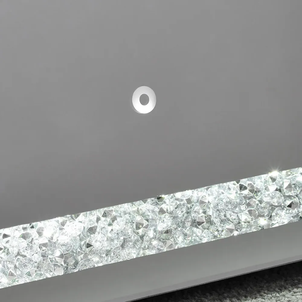 Crystal Effect LED Free Standing Mirror - Clear