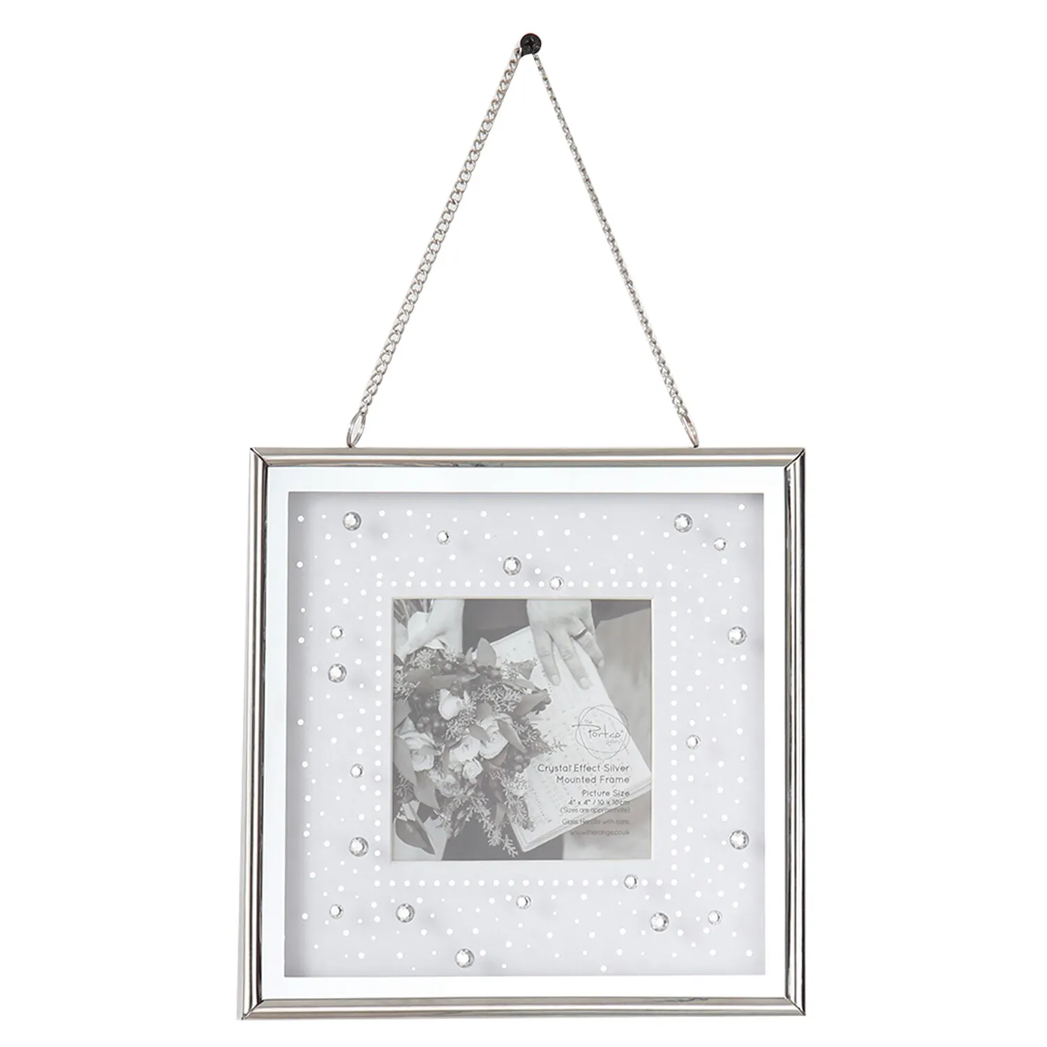 Crystal Effect Mounted Frame - Silver