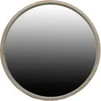 Denver Round Deep Frame Mirror - Brown, Wood