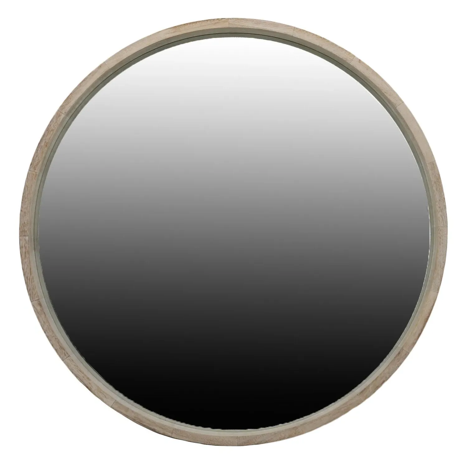 Denver Round Deep Frame Mirror - Brown, Wood