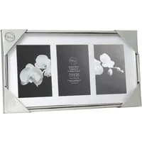Elodie 3 Aperture Photo Frame 6x4 inch - Silver, Metal