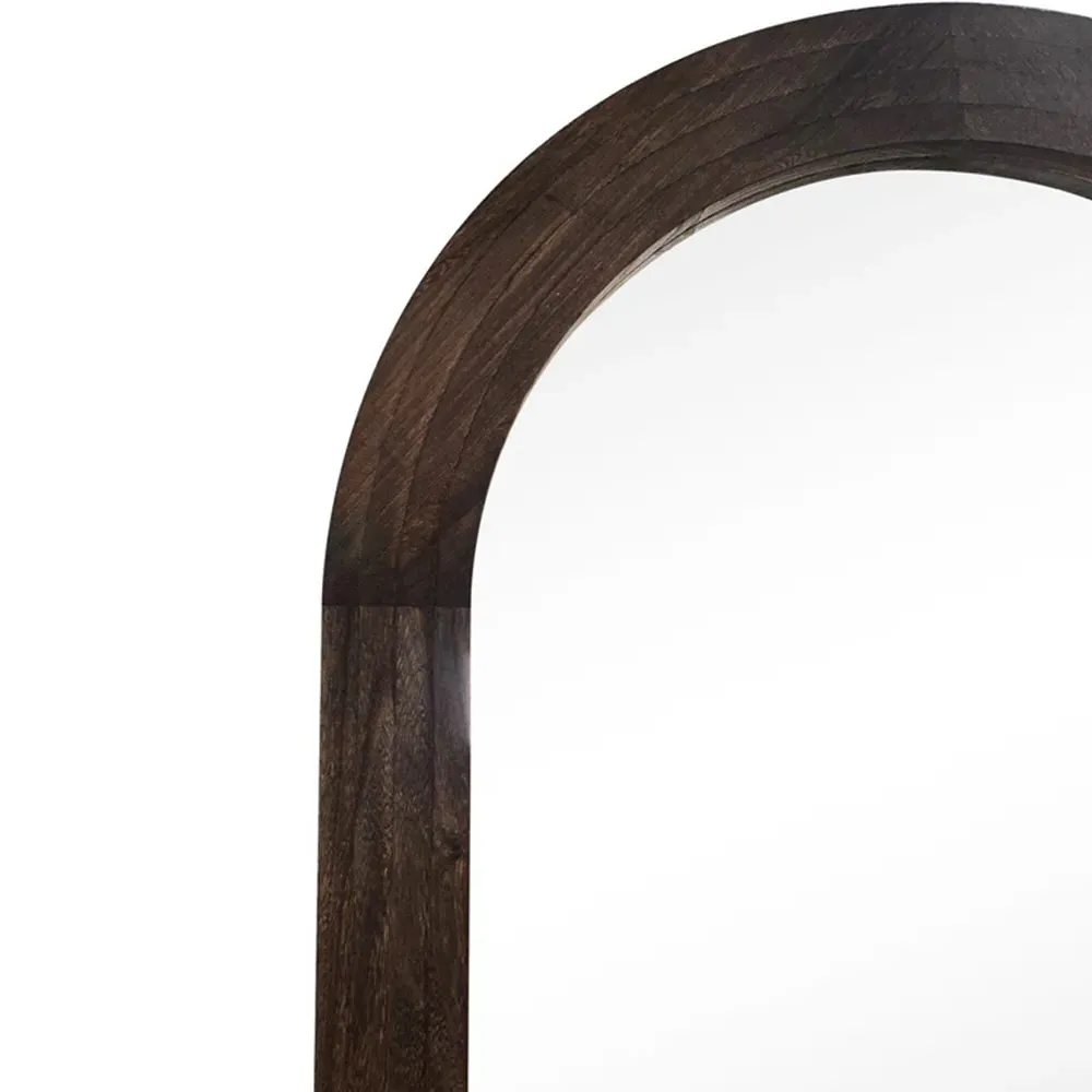 Evie Ridged Arch Lean Mirror - Brown