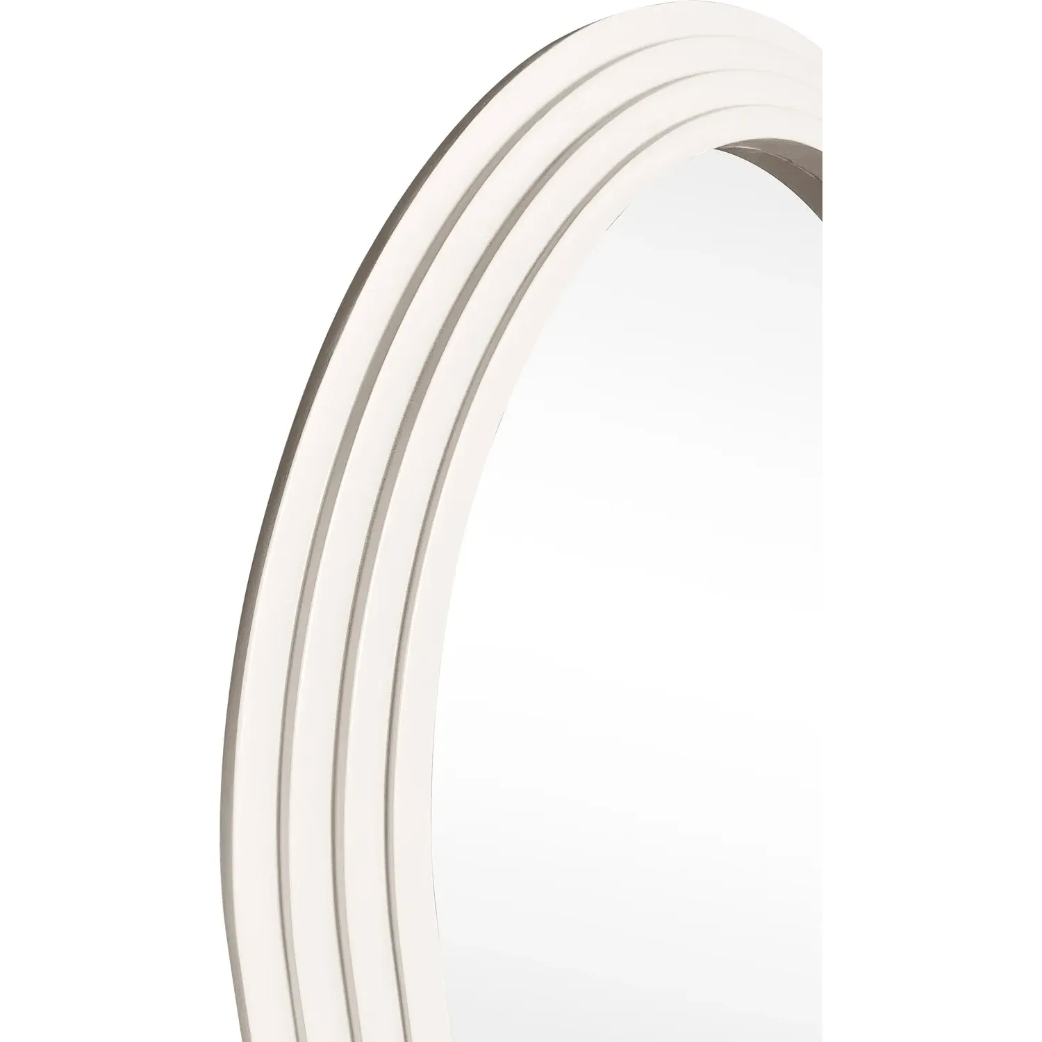Evie Ridged Arch Lean Mirror - Cream