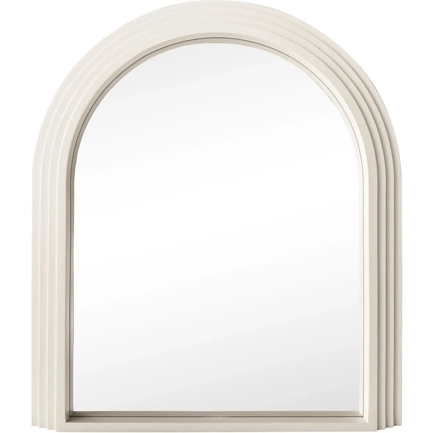 Evie Ridged Arch Lean Mirror - Cream image